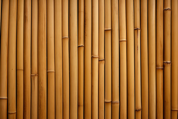Fototapeta premium Bamboo wall texture, real natural pattern as background