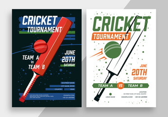 Cricket Tournament Poster Layout