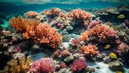 Naklejka na ściany i meble Vibrant Coral Reef Ecosystem