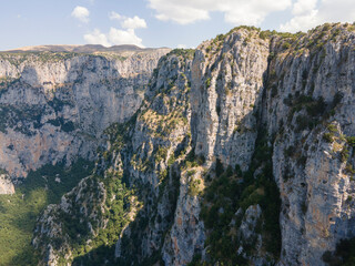 Fototapeta na wymiar Aerial view of Vikos gorge, Zagori, Epirus, Greece