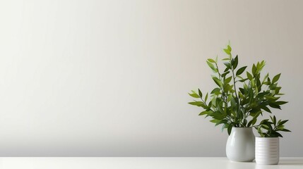 background with Minimalist White Table