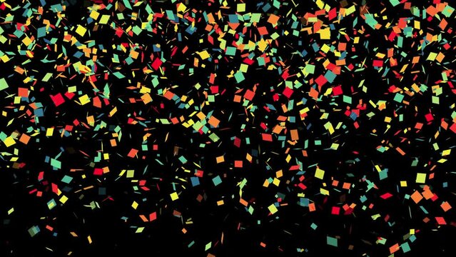 Abstract colorful confetti. Computer generated 3d render