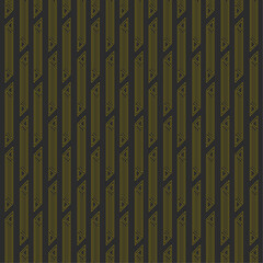 Seamless pattern geometric luxury triangle lines gold black decoration vector
