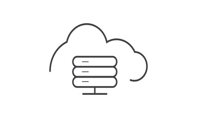 online storage vector linear icon