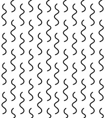 Vector seamless pattern of abstract lines isolated on white background
