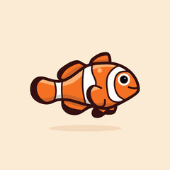 Clown Fish cute Vector Illustration