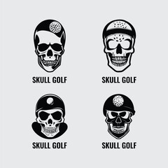 Skull Golf logo collection set 