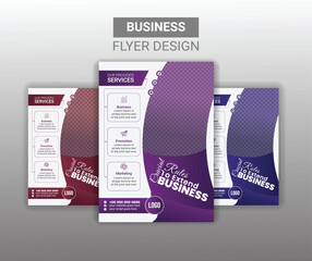 Vector A4 modern business flyer design