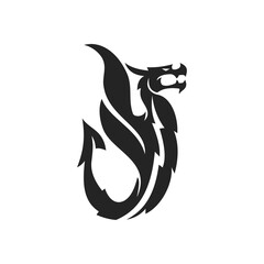 Dragon logo template Isolated. Brand Identity. Icon Abstract Vector graphic