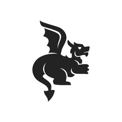 Dragon logo template Isolated. Brand Identity. Icon Abstract Vector graphic