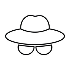 Spy icon vector, simple flat illustration on white background..eps