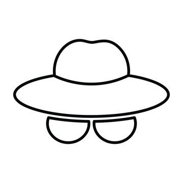 Spy icon vector, simple flat illustration on white background..eps