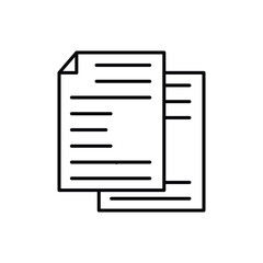 File documents vector icon. Copy documents liner illustration on white background..eps