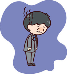 落ち込むスーツの男性