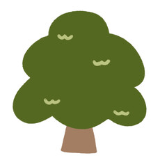 Cute green tree