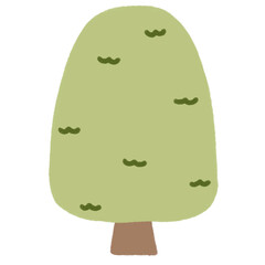 Cute green tree