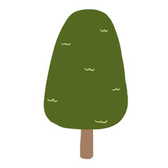 Cute green tree