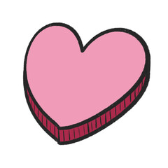 Cute heart hand drawn