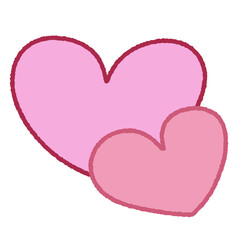 Cute heart hand drawn