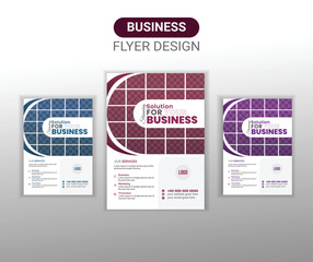 Vector A4 modern business flyer design