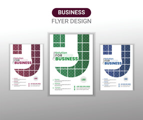 Vector A4 modern business flyer design