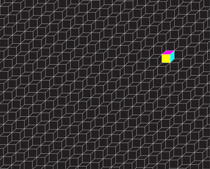 colorful box stand out from others boxes in a seamless pattern