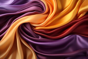 Fototapeta premium A luxurious and visually captivating image featuring intricately folded silk fabric in creating a lavish and textured background.