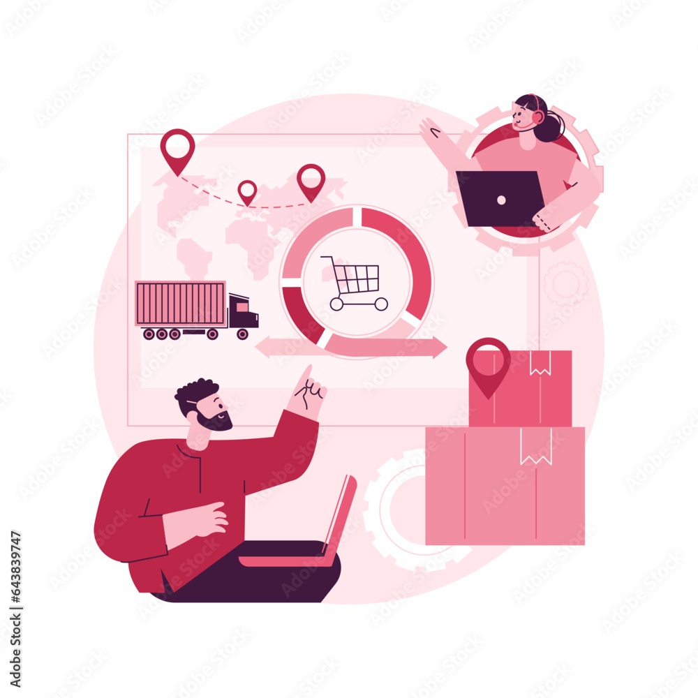 Poster handling and order processing abstract concept vector illustration. order documentation, processing 