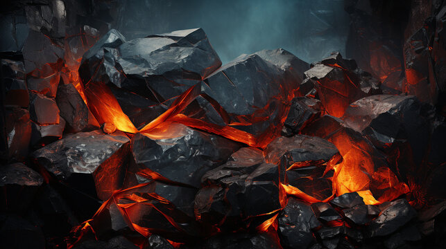 Hot magma background