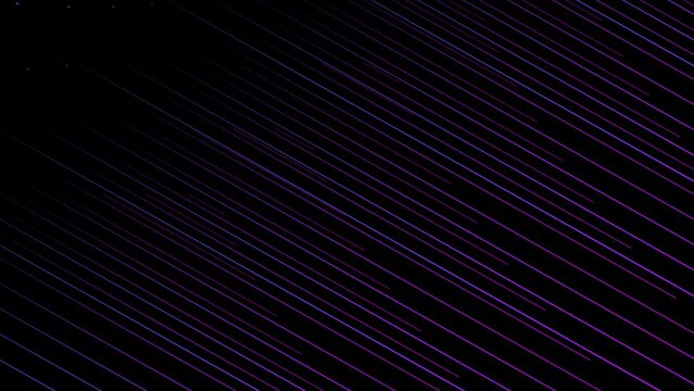 Blue and purple lines pattern motion design abstract black background. Seamless looping animation
