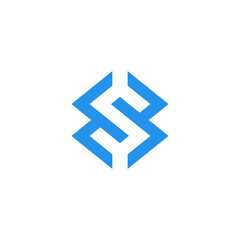 ss, s modern square logo/emblem