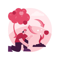 Keep restaurants safe and clean abstract concept vector illustration. Clean outdoor seating area, outside dining, safe and clean food for customers, sanitation practices abstract metaphor.