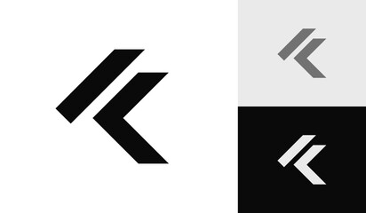 Letter FK initial monogram logo design