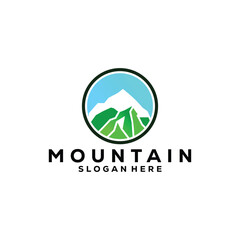 Mountain logo design icon vector