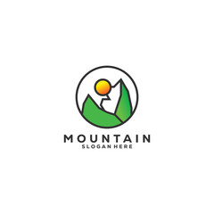 Mountain logo design icon vector