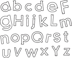 Creative font set design for logo or masthead design in vector format