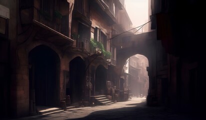 Fototapeta premium Discovering the Abandoned Lost City Somewhere in the East.