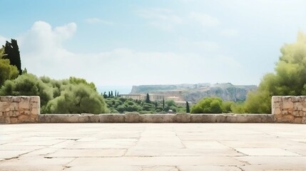 Fototapeta na wymiar background Ancient Greek temple ruins