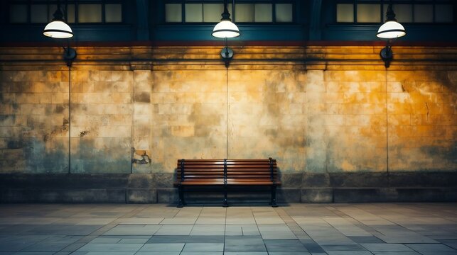 background Old train station platform
