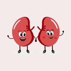 Obraz premium Strong cute healthy happy kidneys