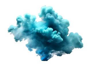 Transparent  blue smoke cloud Generative AI