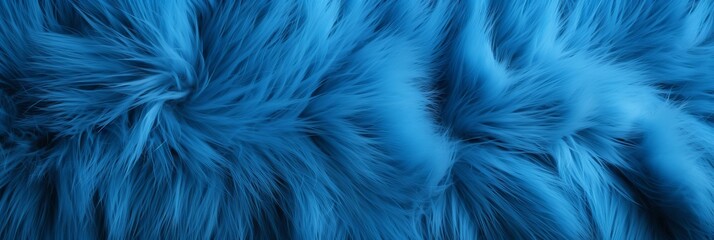 Blue Fur Creative Abstract Photorealistic Texture. Screen Wallpaper. Digiral Art. Abstract Bright Surface Background. Ai Generated Vibrant Texture Pattern.