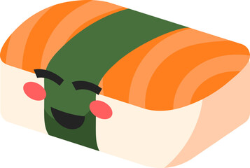 Cute Japanese Sushi Illustration