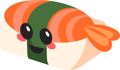 Cute Japanese Sushi Illustration