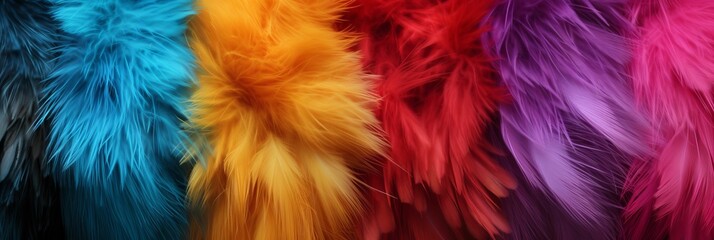 Colorful Fur Creative Abstract Photorealistic Texture. Screen Wallpaper. Digiral Art. Abstract Bright Surface Background. Ai Generated Vibrant Texture Pattern.