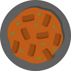Beef Soup in a Plate