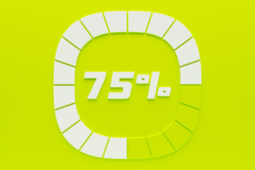 3d illustration  control panel icon with indicator  . Normal  risk concept on speedometer. Credit rating scale