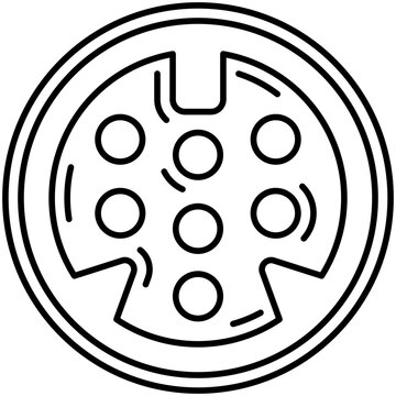 PS2 Port Outline Icon