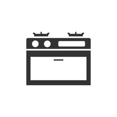 Stove icon silhouette design template isolated