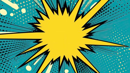 Obraz premium comics pop art speech bubble template for creating a splash banner